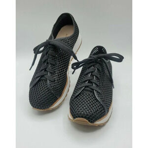 ALL BLACK Footwear Black Mesh Lace Up Sneakers Womens Size 37.5 (US) 7.5M $160